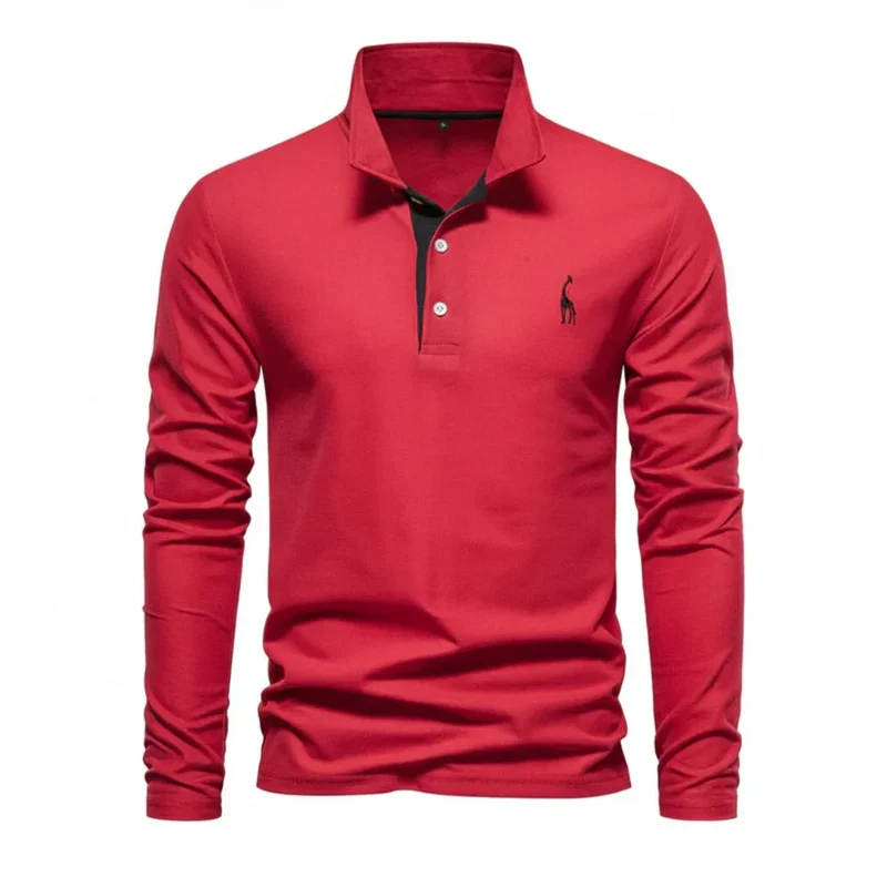 Noah | Herren Poloshirt Langarm Kontrast Alltag – Kontrast Polo Langarm 2026