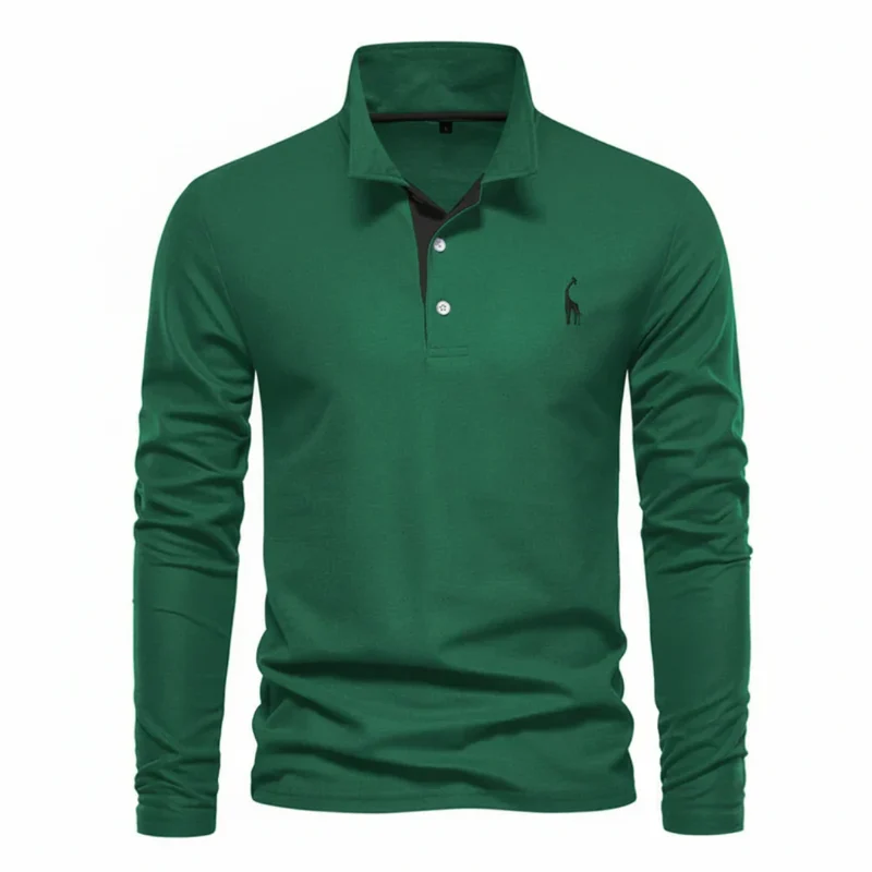 Noah | Herren Poloshirt Langarm Kontrast Alltag – Kontrast Polo Langarm 2026