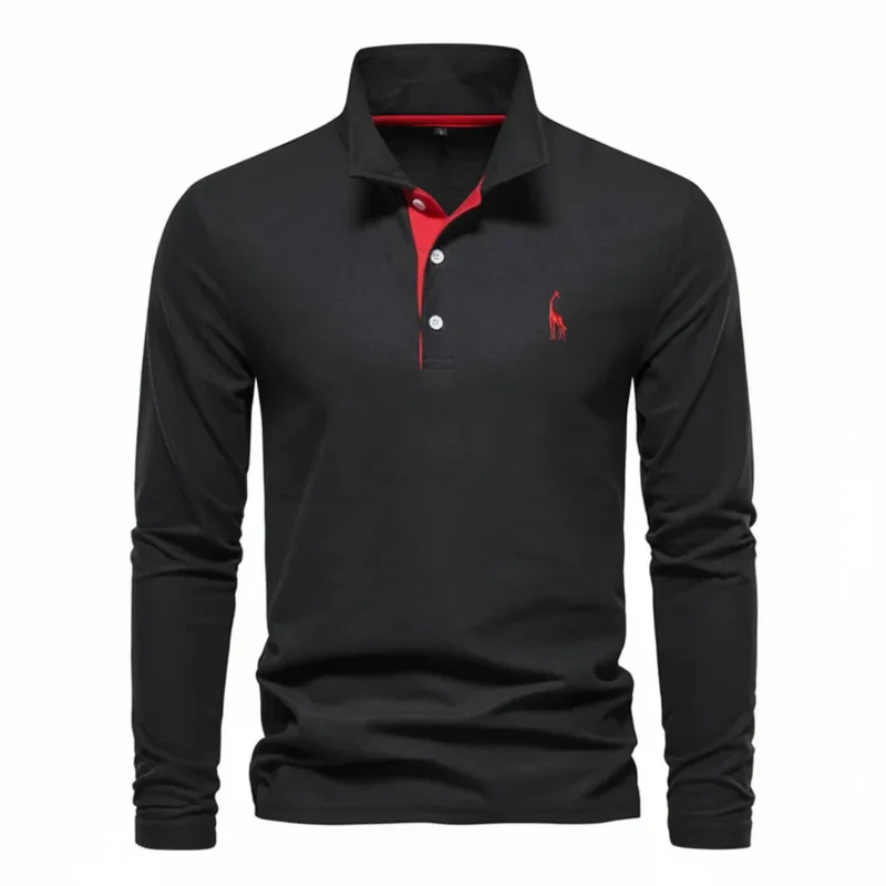 Noah | Herren Poloshirt Langarm Kontrast Alltag – Kontrast Polo Langarm 2026