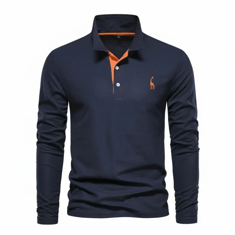 Noah | Herren Poloshirt Langarm Kontrast Alltag – Kontrast Polo Langarm 2026