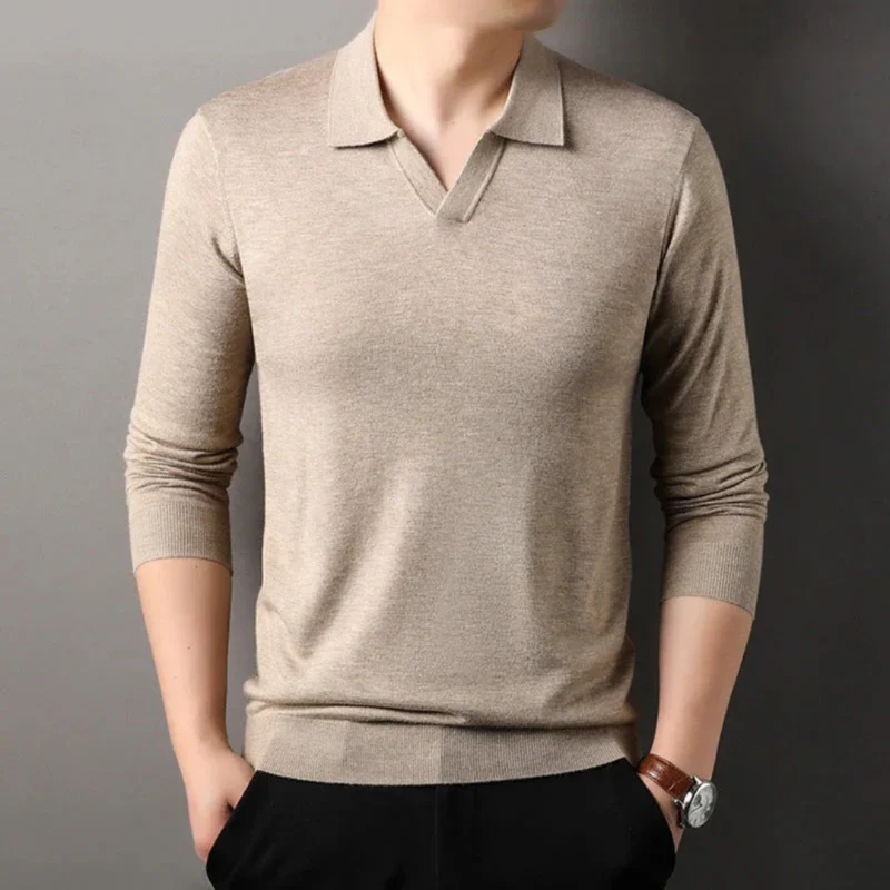 Milas | Herren Poloshirt Langarm V-Ausschnitt Freizeit – Polo V-Neck Langarm 2026