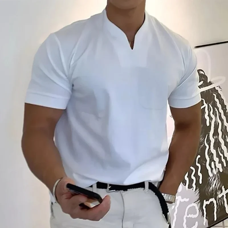 Bjarne | Herren T-Shirt V-Ausschnitt Schlicht Freizeit – V-Neck Shirt Herren 2026