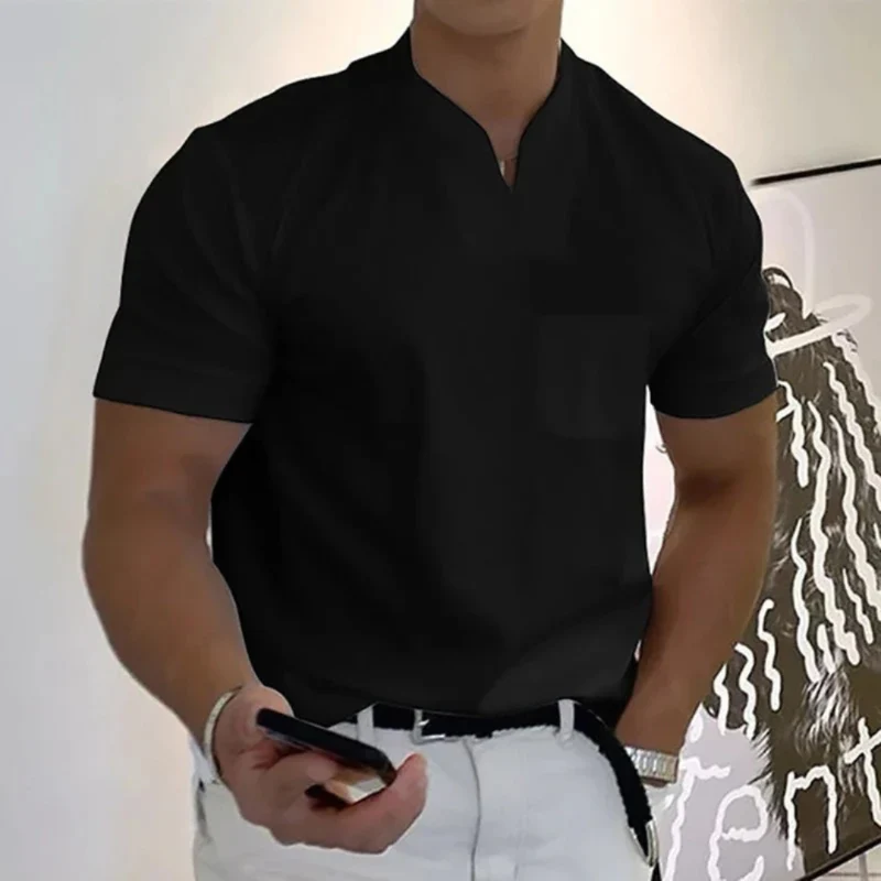 Bjarne | Herren T-Shirt V-Ausschnitt Schlicht Freizeit – V-Neck Shirt Herren 2026