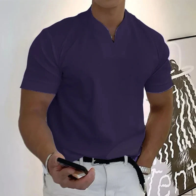 Bjarne | Herren T-Shirt V-Ausschnitt Schlicht Freizeit – V-Neck Shirt Herren 2026