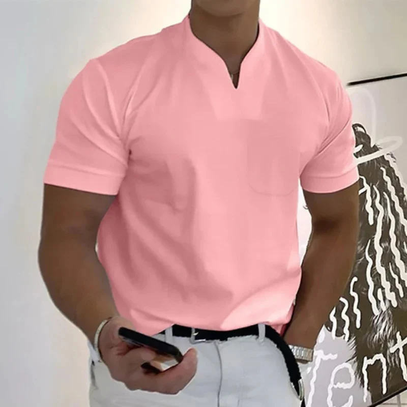 Bjarne | Herren T-Shirt V-Ausschnitt Schlicht Freizeit – V-Neck Shirt Herren 2026