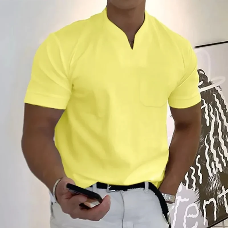Bjarne | Herren T-Shirt V-Ausschnitt Schlicht Freizeit – V-Neck Shirt Herren 2026