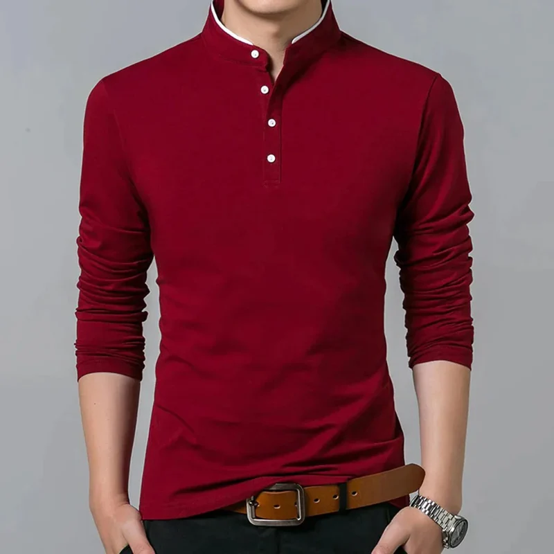 Tobi | Herren Henley Shirt Freizeit Schlicht – Schlichtes Henley Herren 2026