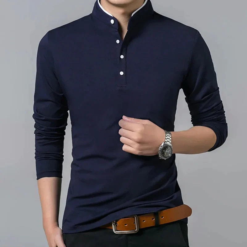 Tobi | Herren Henley Shirt Freizeit Schlicht – Schlichtes Henley Herren 2026