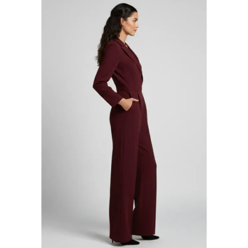 Katja | Damen Jumpsuit Abend mit Gürtel Schlicht – Elegant Overall Gürtel 2026