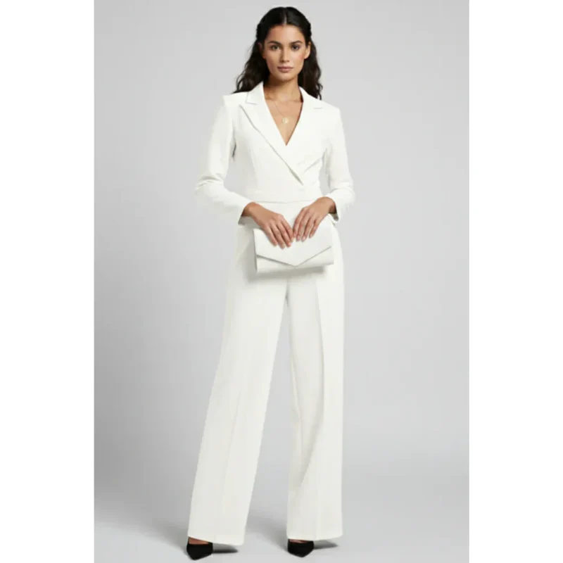Katja | Damen Jumpsuit Abend mit Gürtel Schlicht – Elegant Overall Gürtel 2026