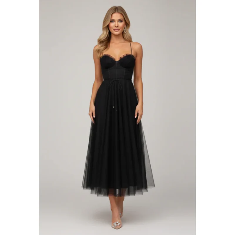 Marei | Damen Maxikleid Abend Bandeau – Bandeau Maxikleid Elegant Abend 2026