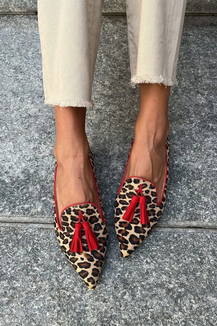 Gelly - Leopardenmuster Safari Mokassins