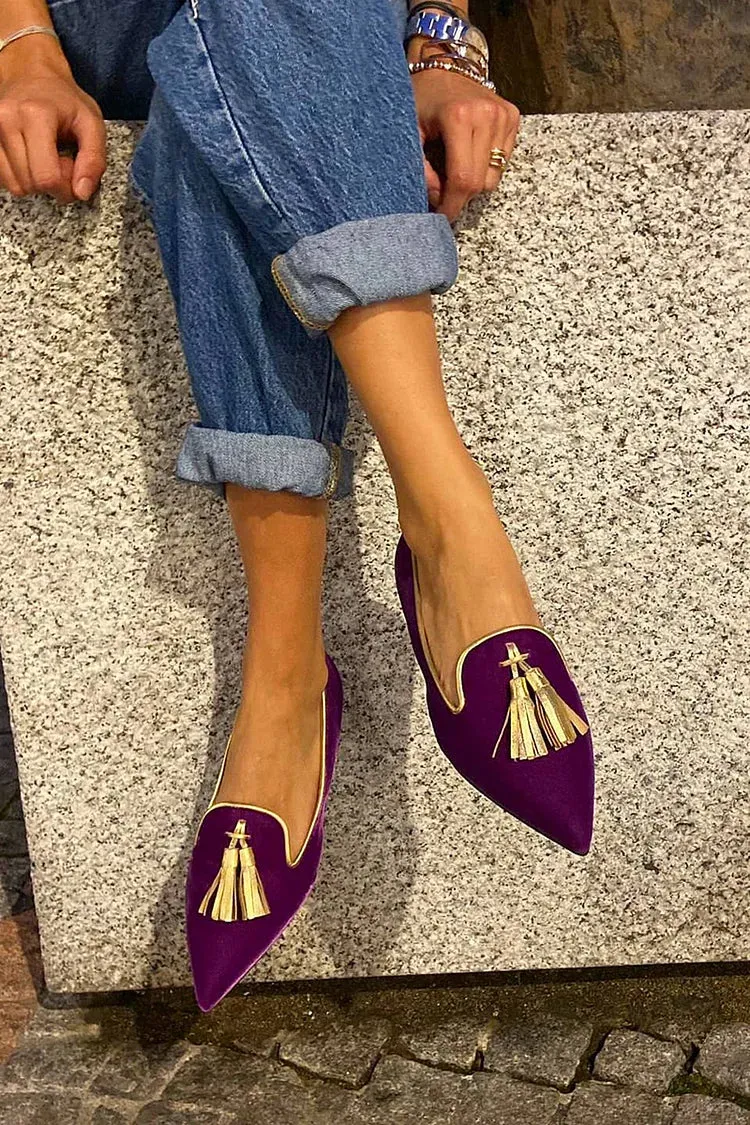Portia - Fringed Boho Moccasins