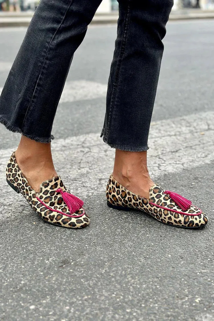 Rihanna - Leopardenmuster Mokassins