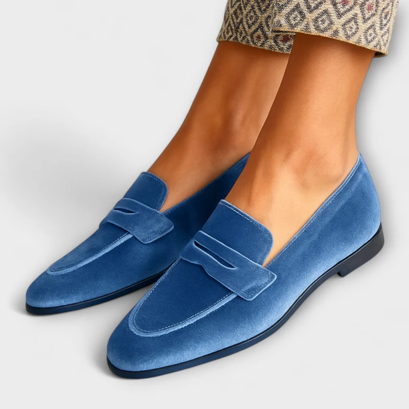 Louise™ | Weiche Velours-Mokassins