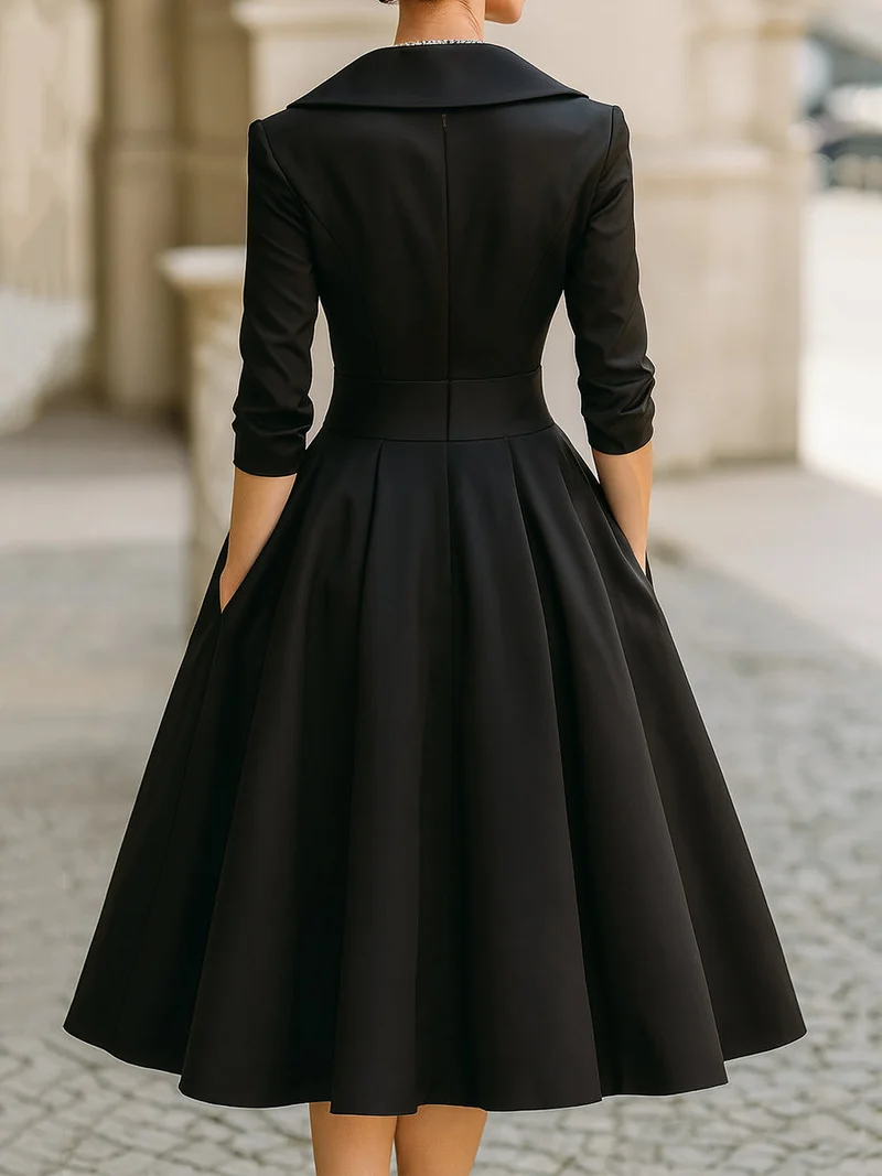 Lea™ - Elegantes Midikleid mit Dezentem Glanz