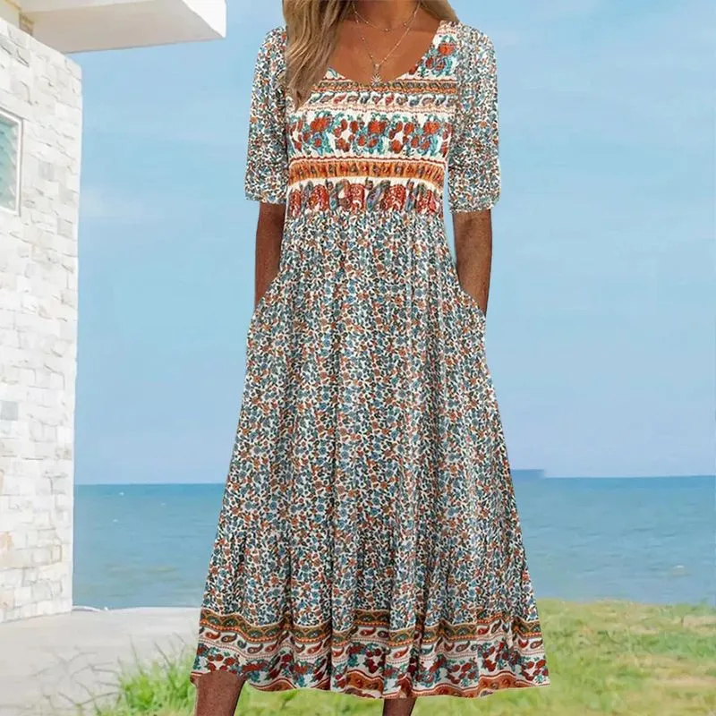 Sandra™ – Elegantes Boho-Kleid mit Print für Damen