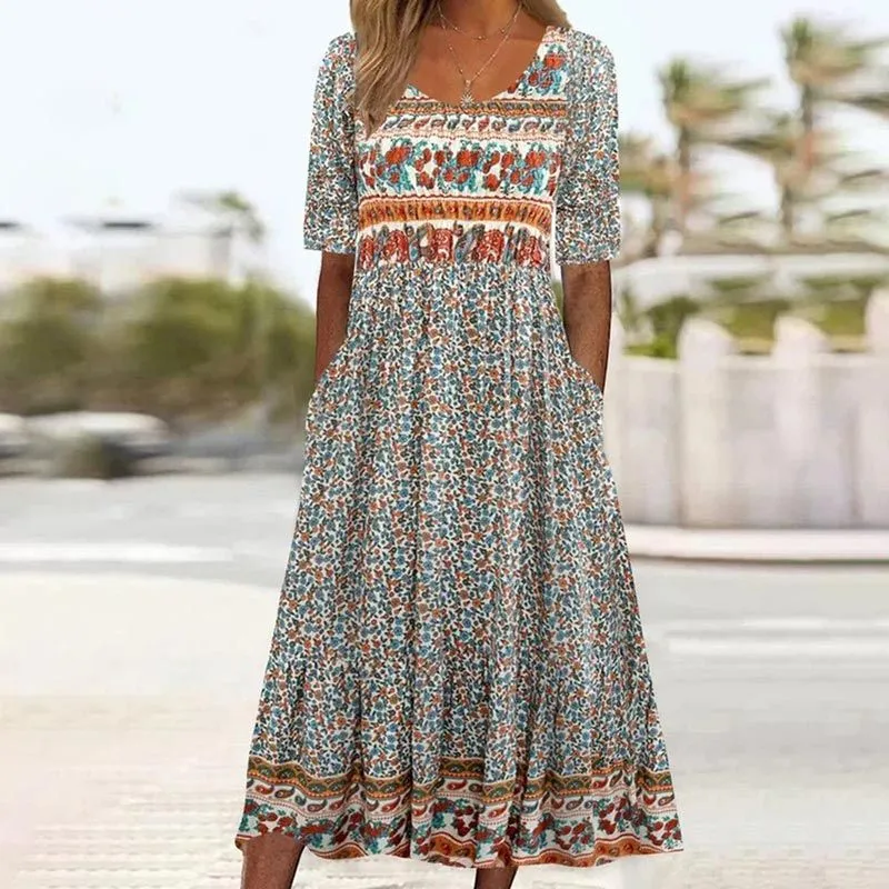 Sandra™ – Elegantes Boho-Kleid mit Print für Damen