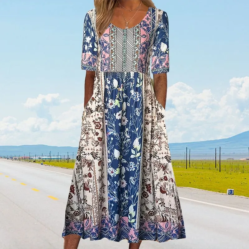 Sandra™ – Elegantes Boho-Kleid mit Print für Damen