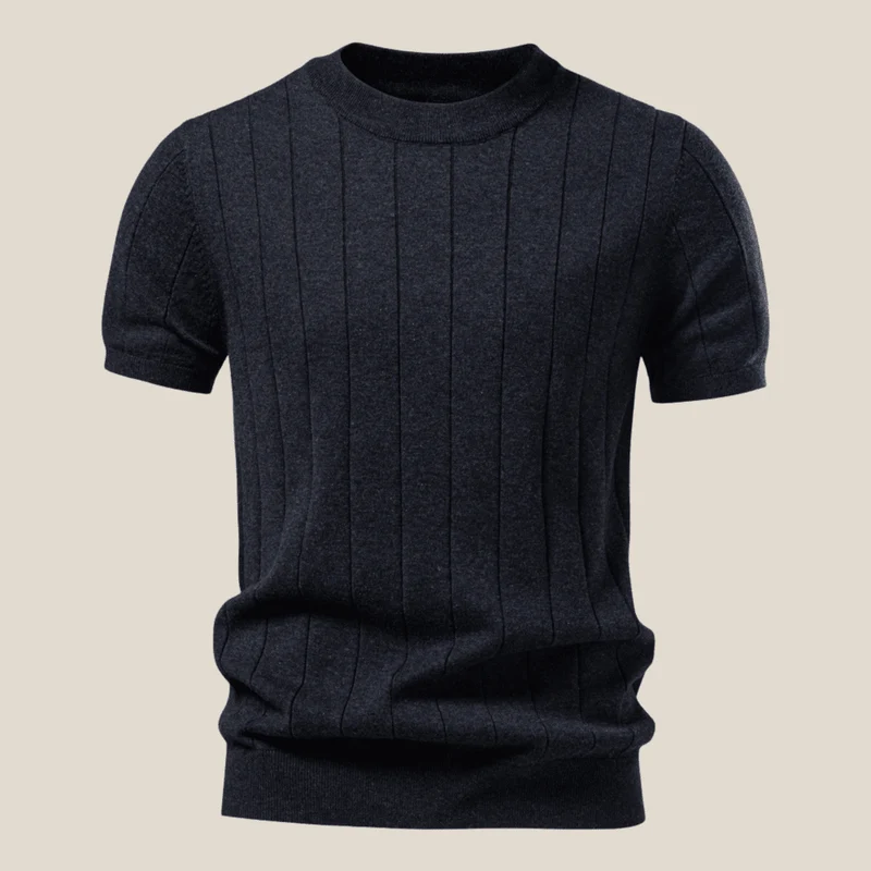 Torino™ - Geripptes Strick-T-Shirt