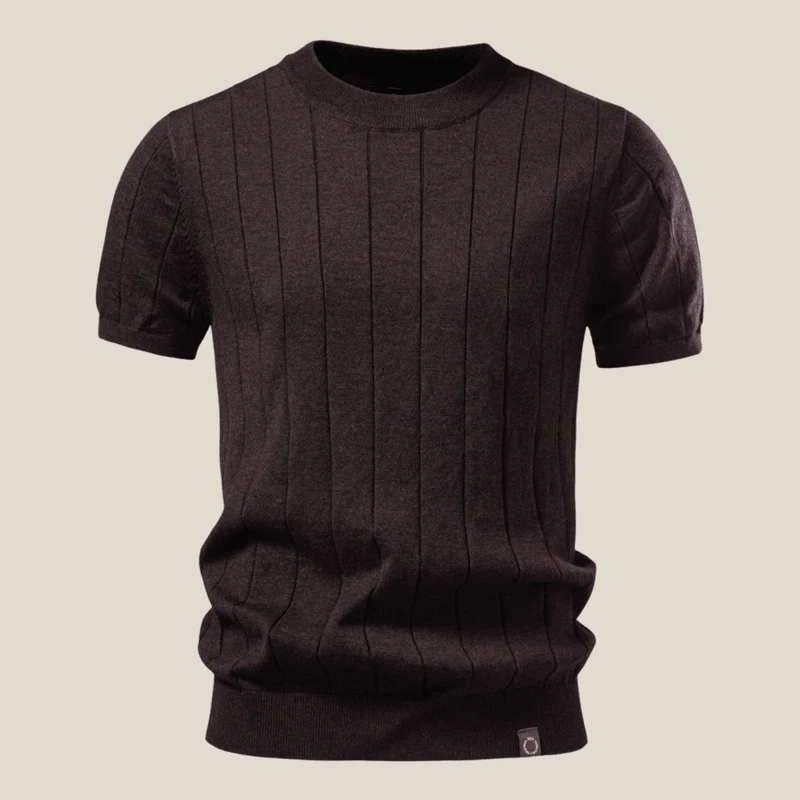 Torino™ - Geripptes Strick-T-Shirt