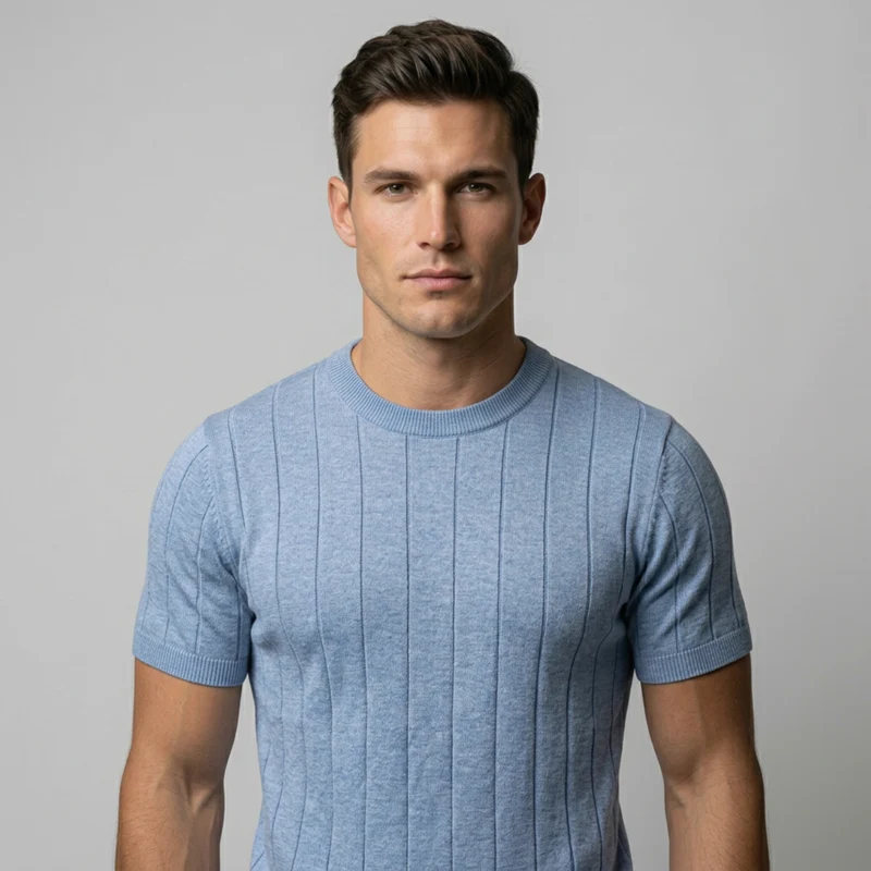 Torino™ - Geripptes Strick-T-Shirt