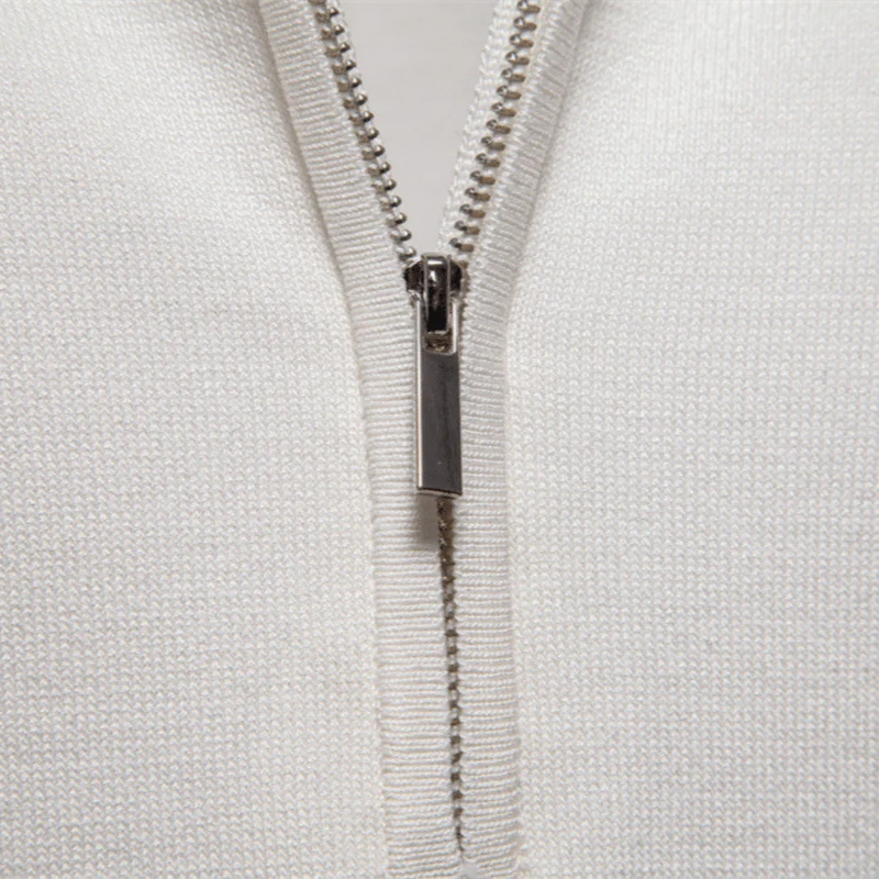 Parma™ - Geripptes Zip-Polo mit Ärmelstreifen
