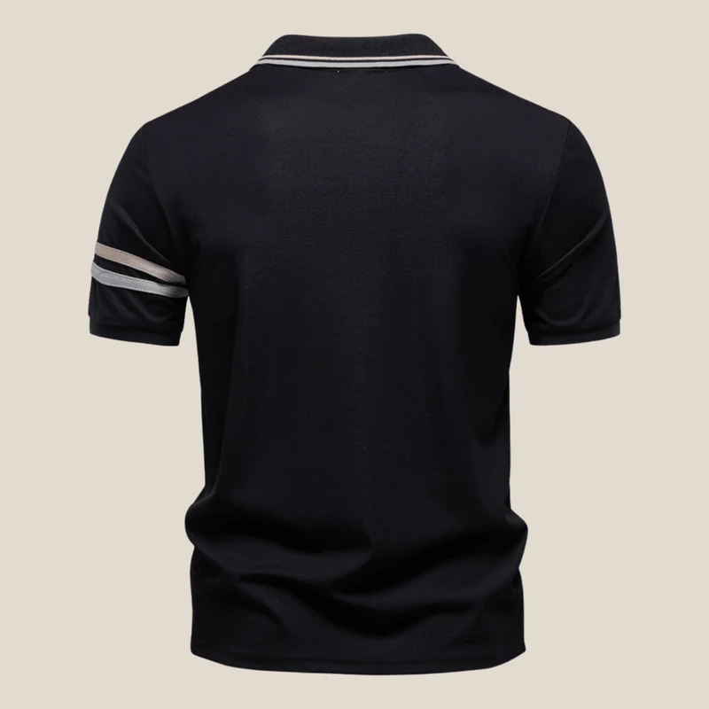 Trento™ - Sportliches Zip-Polo mit Streifendetails