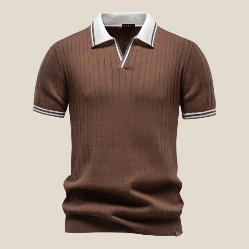 Lucca™ - Strickpolo mit Kontrastkragen