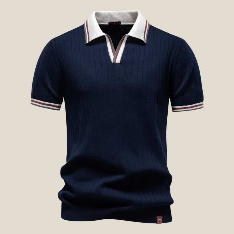 Lucca™ - Strickpolo mit Kontrastkragen
