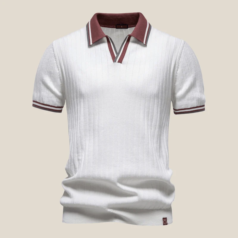 Lucca™ - Strickpolo mit Kontrastkragen