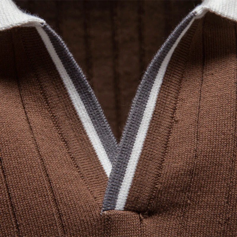 Lucca™ - Strickpolo mit Kontrastkragen