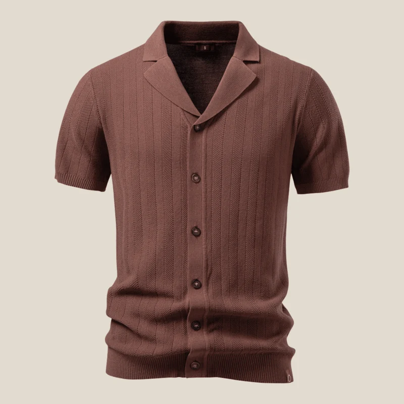Portofino™ - Elegantes Strickhemd mit Knopfleiste