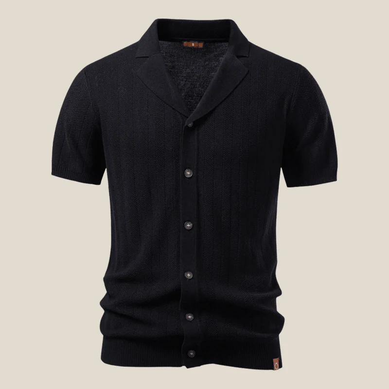 Portofino™ - Elegantes Strickhemd mit Knopfleiste