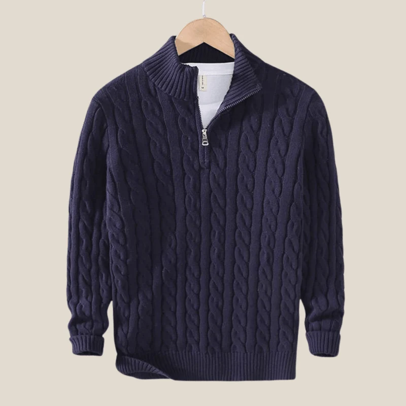 Taebaek™ - Eleganter Zip-Kabelpullover