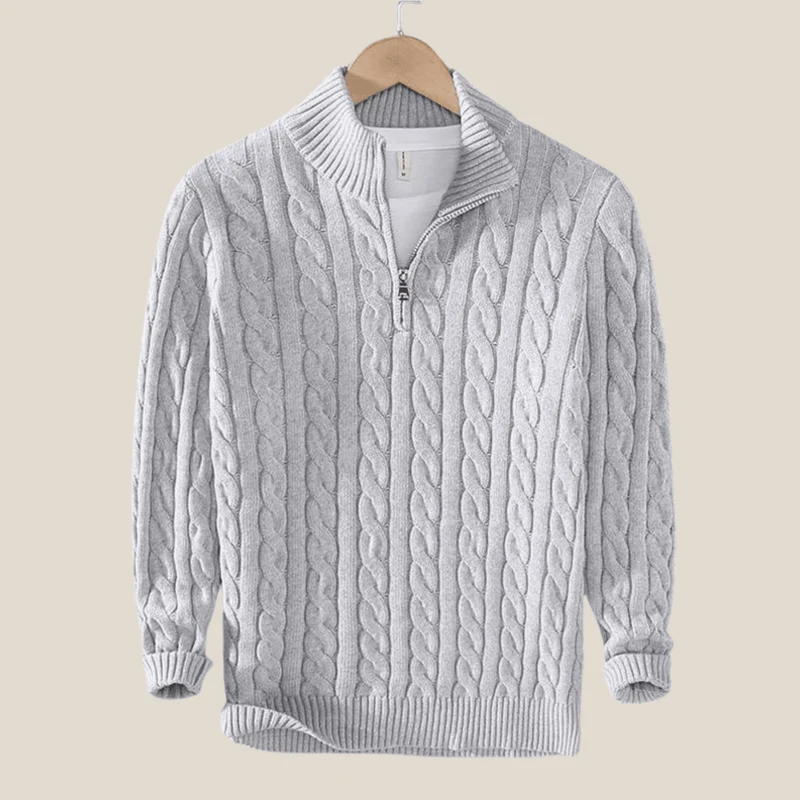 Taebaek™ - Eleganter Zip-Kabelpullover