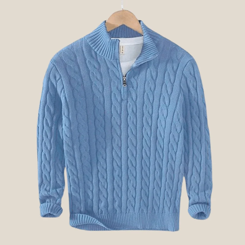 Taebaek™ - Eleganter Zip-Kabelpullover