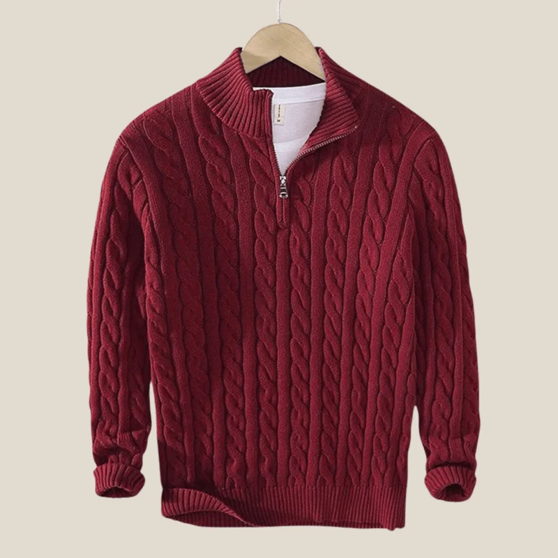 Taebaek™ - Eleganter Zip-Kabelpullover