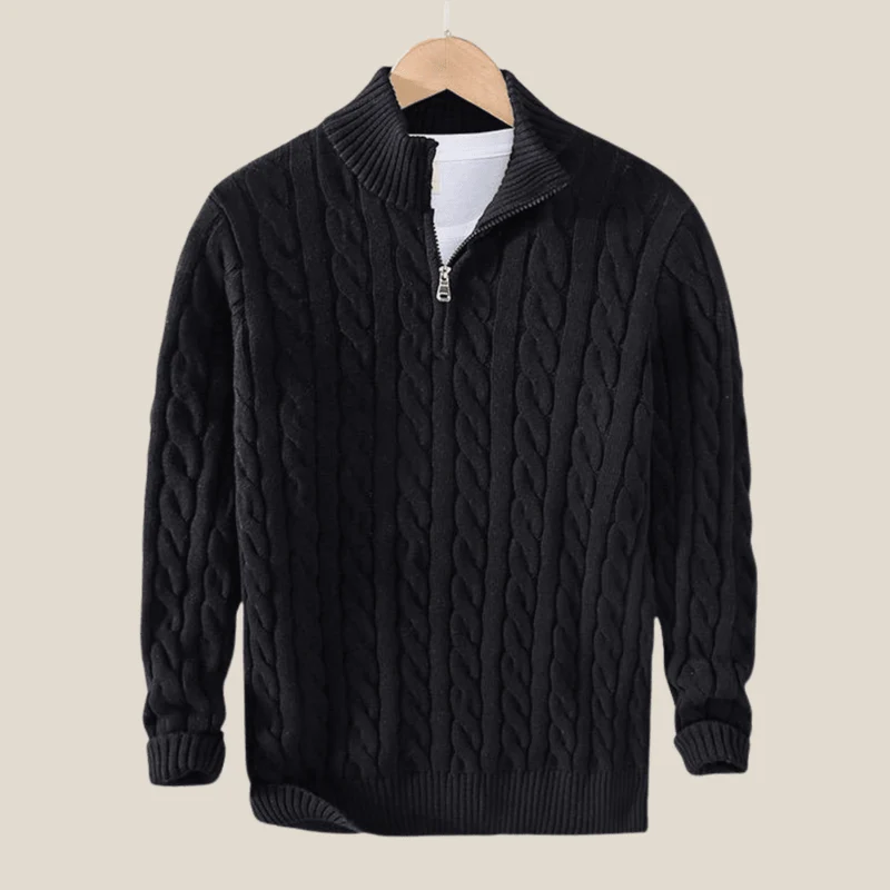 Taebaek™ - Eleganter Zip-Kabelpullover