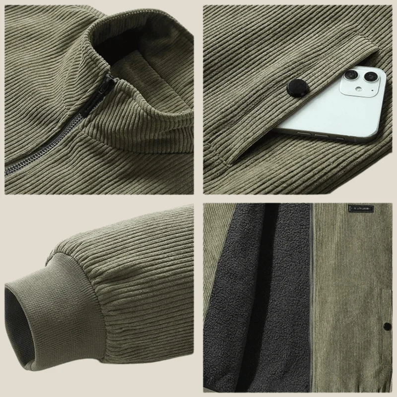 Remy™ – Edle Cordjacke mit wärmendem Fleece-Futter