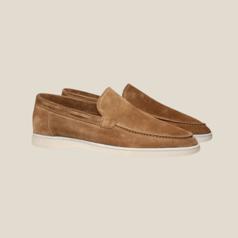 Firenze™ – Edle Premium-Veloursleder-Mokassins in Braun
