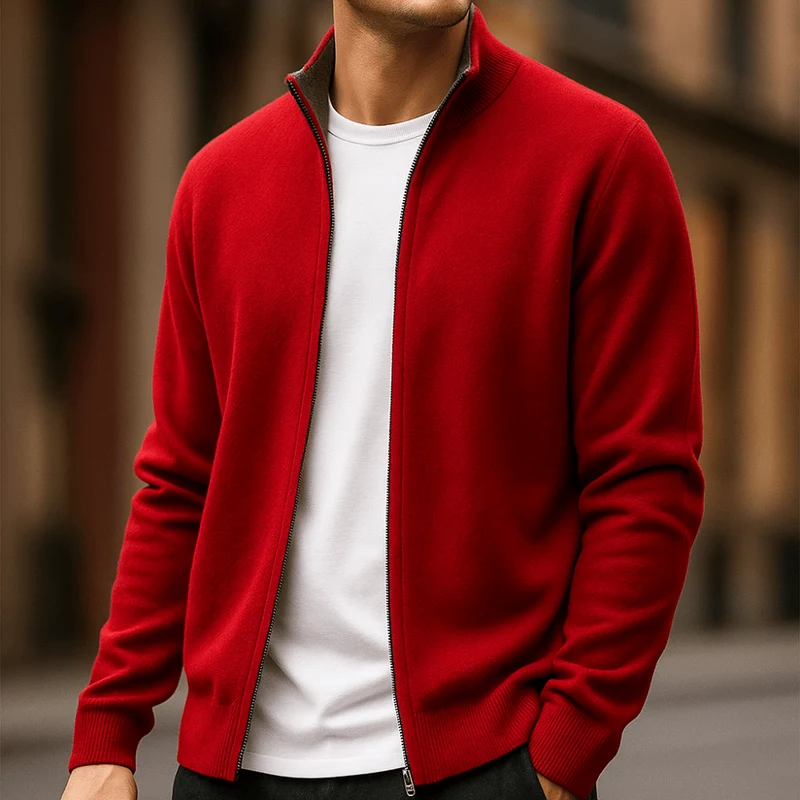 Dumont Lyon™ – Feinstrick-Cardigan mit durchgehendem Reißverschluss