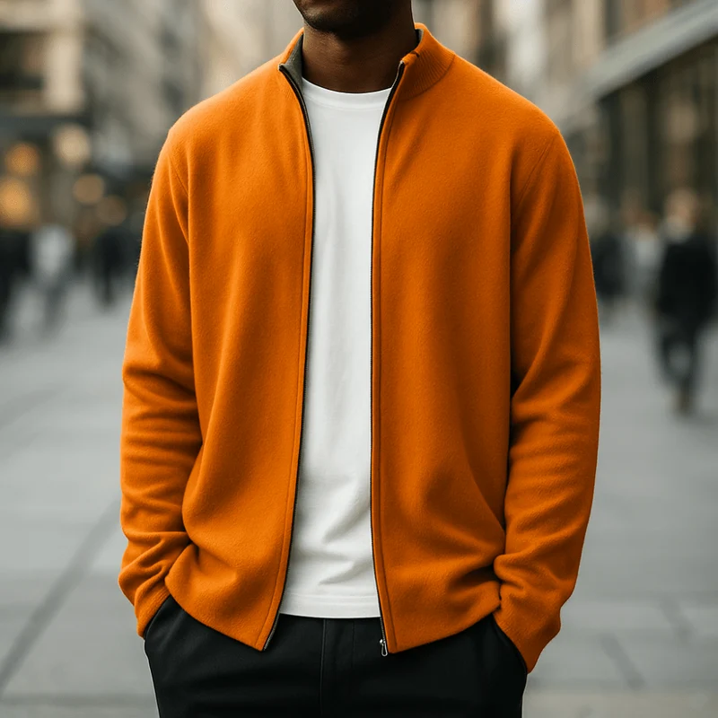 Dumont Lyon™ – Feinstrick-Cardigan mit durchgehendem Reißverschluss