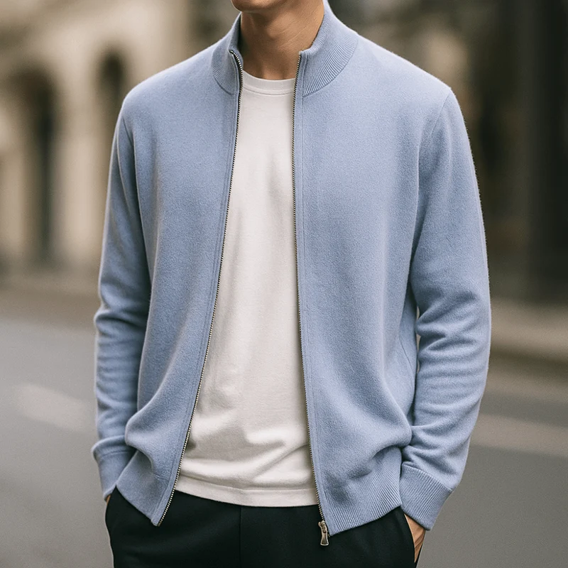 Dumont Lyon™ – Feinstrick-Cardigan mit durchgehendem Reißverschluss
