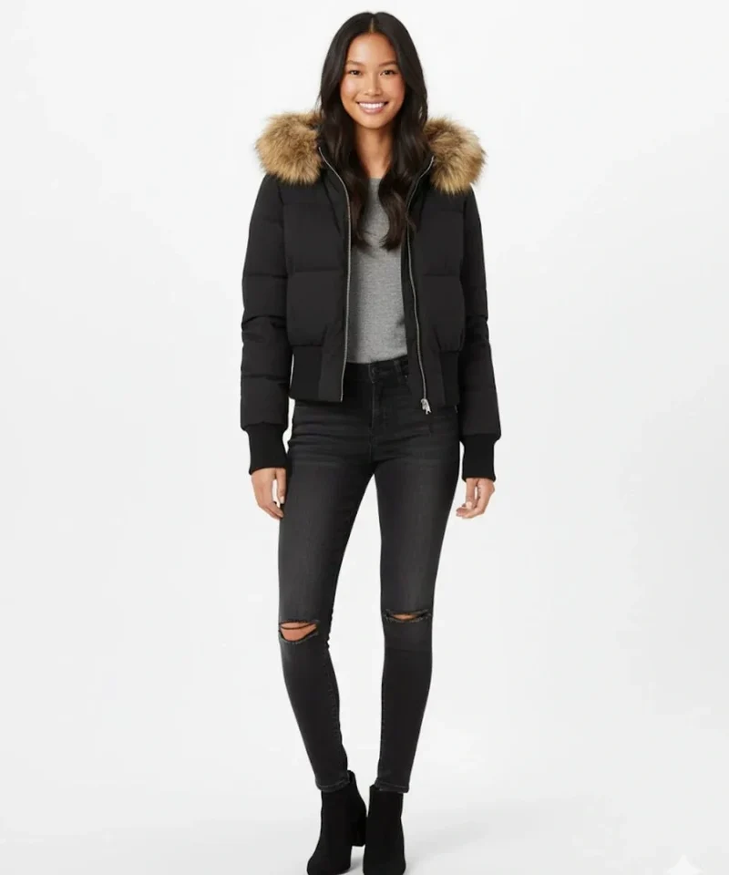 Damen Jacke | Abnehmbare Kapuze mit elastischen Bündchen