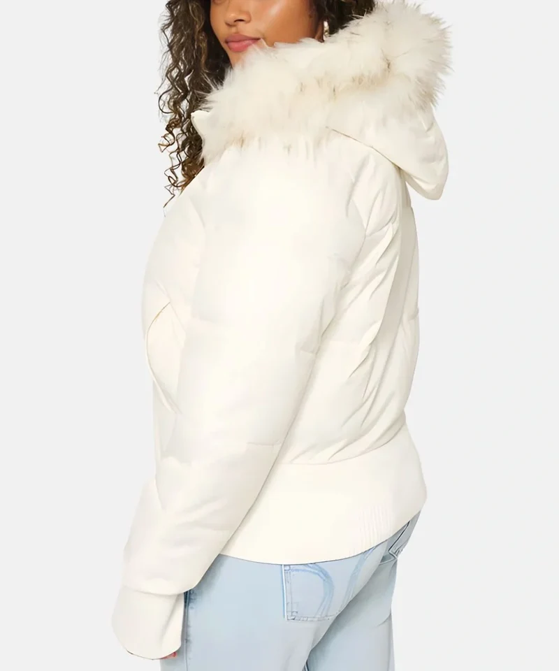Damen Jacke | Abnehmbare Kapuze mit elastischen Bündchen