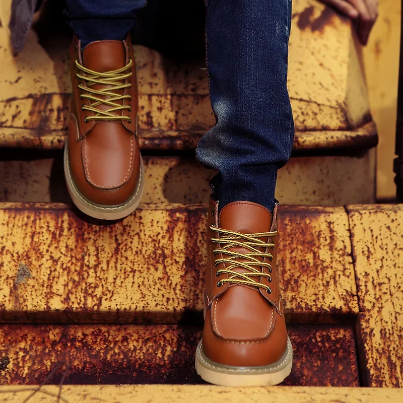 Herren Stiefeletten | Knöchelhöhe mit Schnürung und Profilsohle