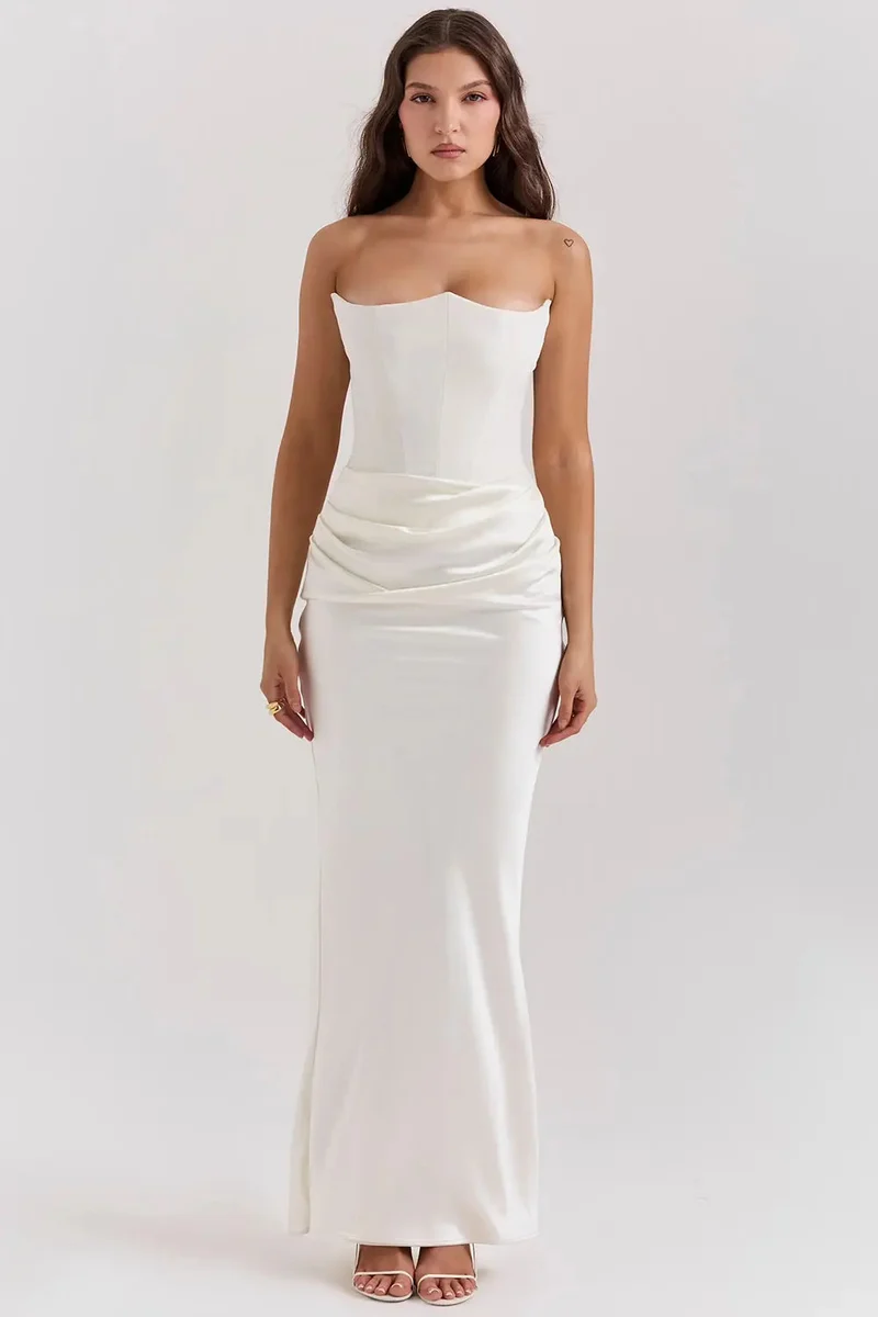 Damen Kleid | maxi Ausführung mit geradem Saum