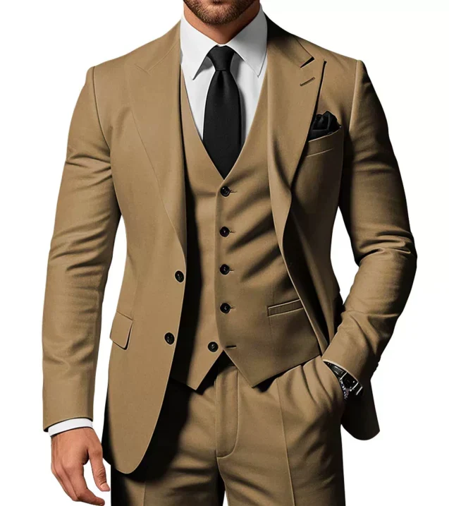 Herren Anzug | dreiteiliges Set mit Jacke Weste und Hose