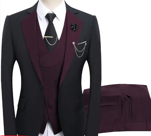 Herren Anzugensemble | dreiteiliges Set aus Jacke Weste und Hose